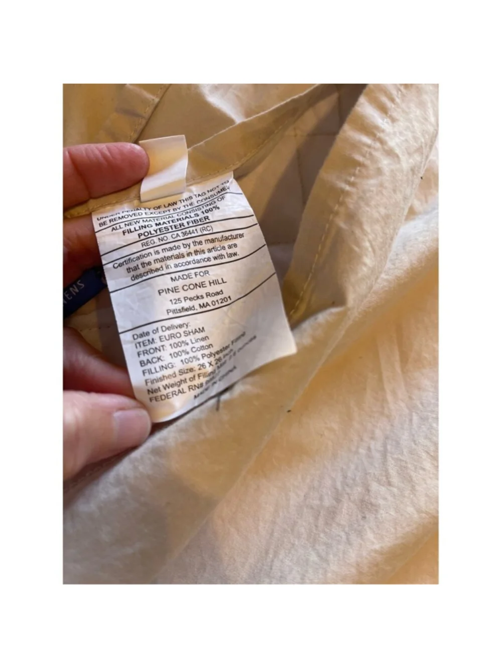 Pine Cone Hill euro sham